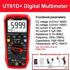UNI T Professional Digital Multimeters UT61B+ UT61E+ UT61D