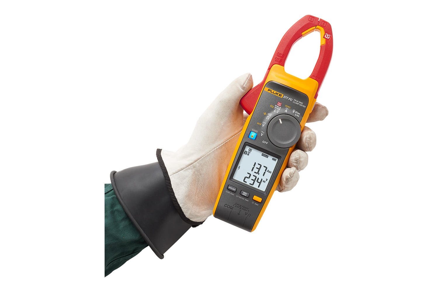 Fluke 377 FC True‑RMS Non‑Contact Voltage AC/DC Clamp Meter with iFlex