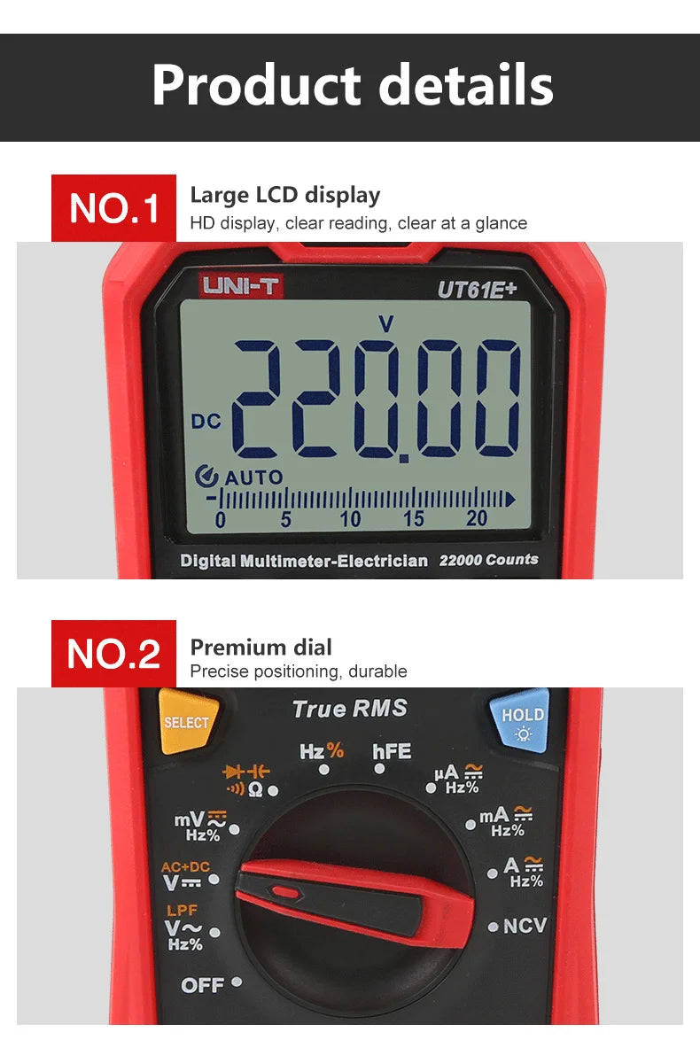 UNI T Professional Digital Multimeters UT61B+ UT61E+ UT61D