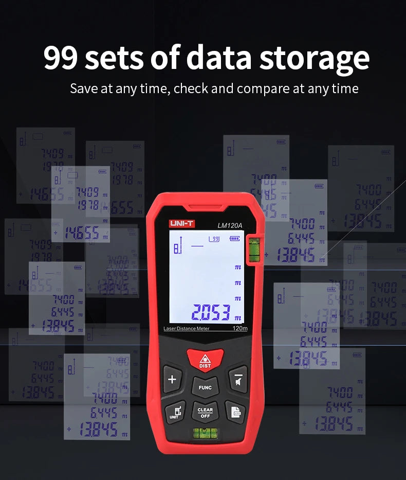 UNI-T Laser Rangefinder LM50A LM70A LM100A LM120A Laser Distance Meter Digital Range Finder Tape Measure