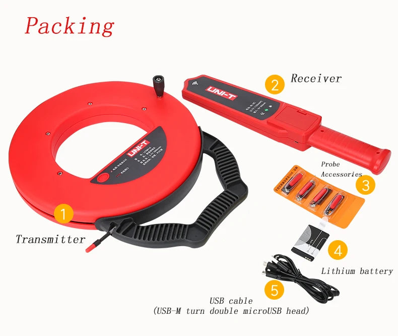 UNI-T Wall Iron Pipe Blockage Detector UT661A UT661B