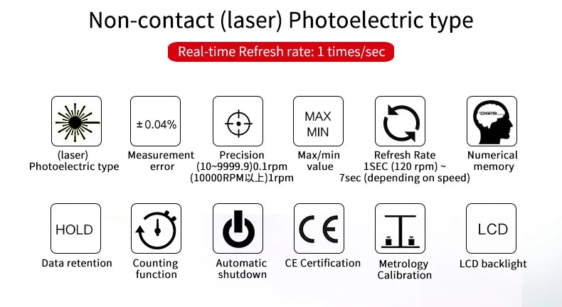 UNI-T Mini Digital Laser Tachometer UT373