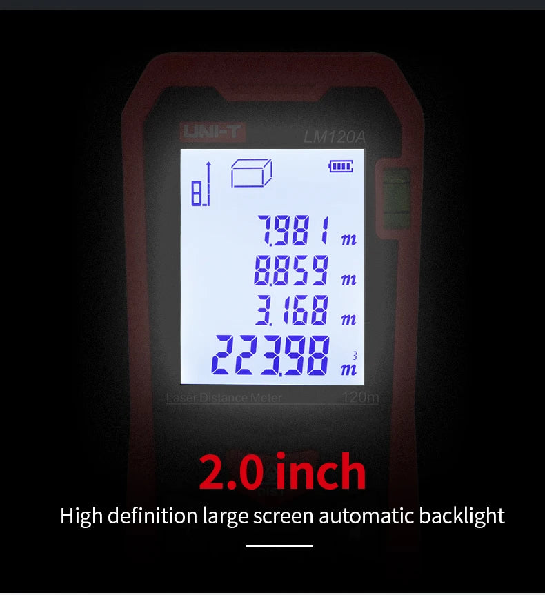 UNI-T Laser Rangefinder LM50A LM70A LM100A LM120A Laser Distance Meter Digital Range Finder Tape Measure
