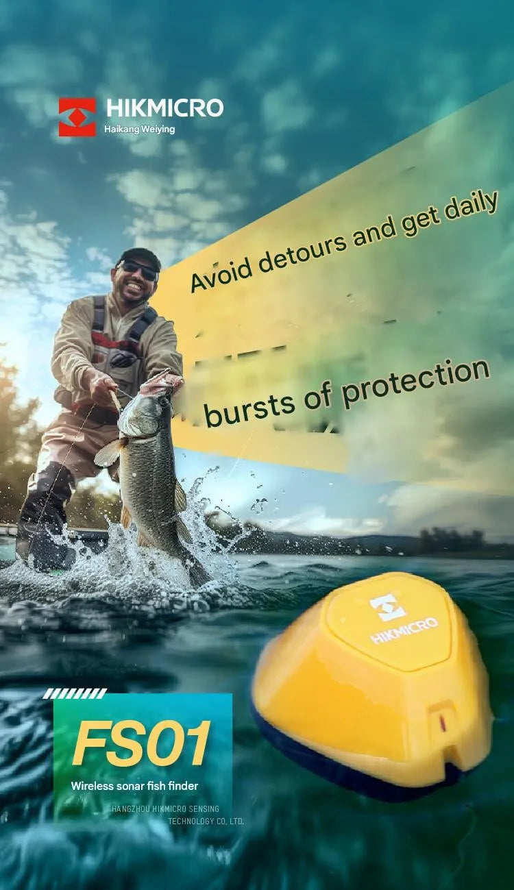 HIKMICRO Durable Wireless Sonar  Ultrasonic Fish Detector Underwater High-Definition Night Vision Fishing