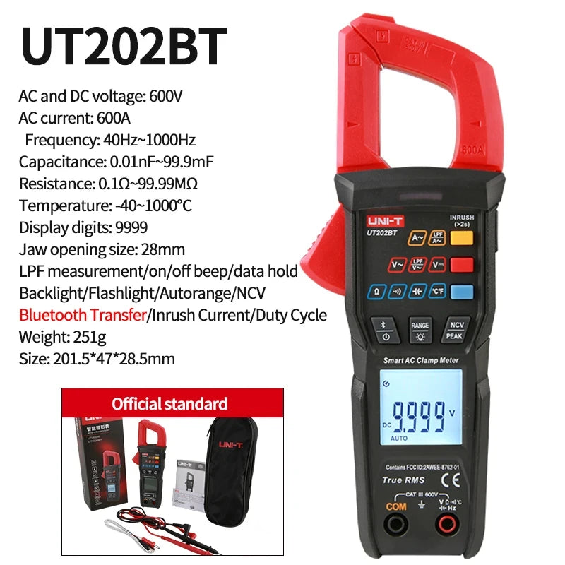 UNI-T Clamp Meter UT201 UT202 UT202A UT203 UT204 Plus Digital  Multitester