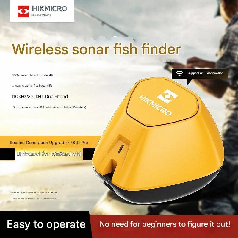 HIKMICRO Durable Wireless Sonar  Ultrasonic Fish Detector Underwater High-Definition Night Vision Fishing