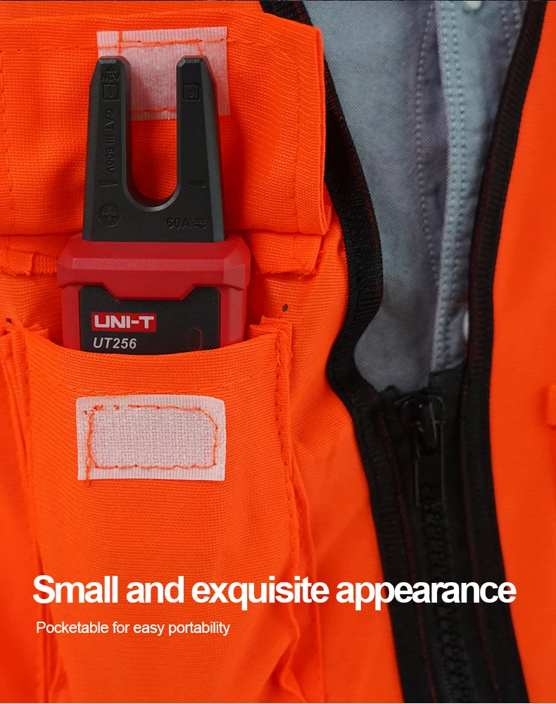 UNI-TUT256 60A AC DC Current Fork Meter UT256 True RMS Amperometric Clamp Meter Digital Ammeter NCV Test