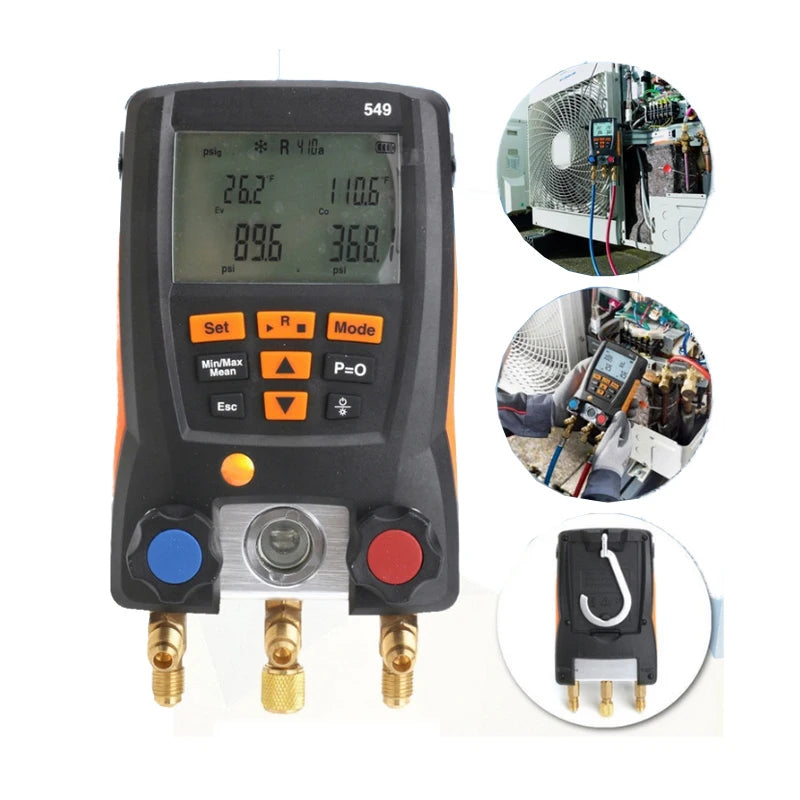 Testo 549 Digital Manifold Gauge 2 Valves System