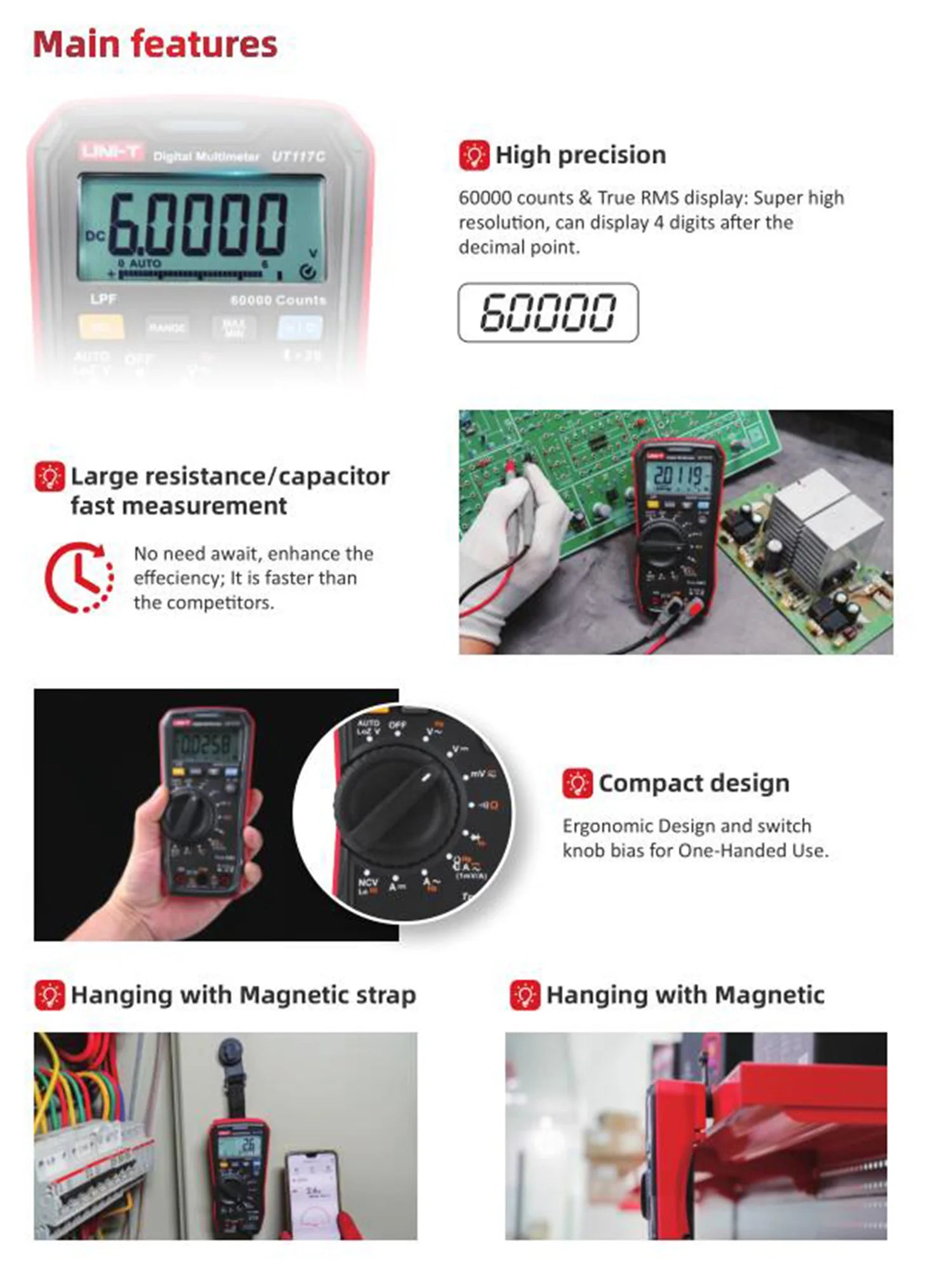 UNI-T UT117C High-precision True Effective Value Professional Multimeter