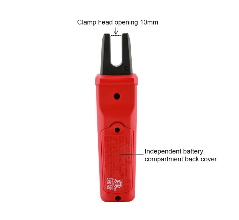 UNI-TUT256 60A AC DC Current Fork Meter UT256 True RMS Amperometric Clamp Meter Digital Ammeter NCV Test