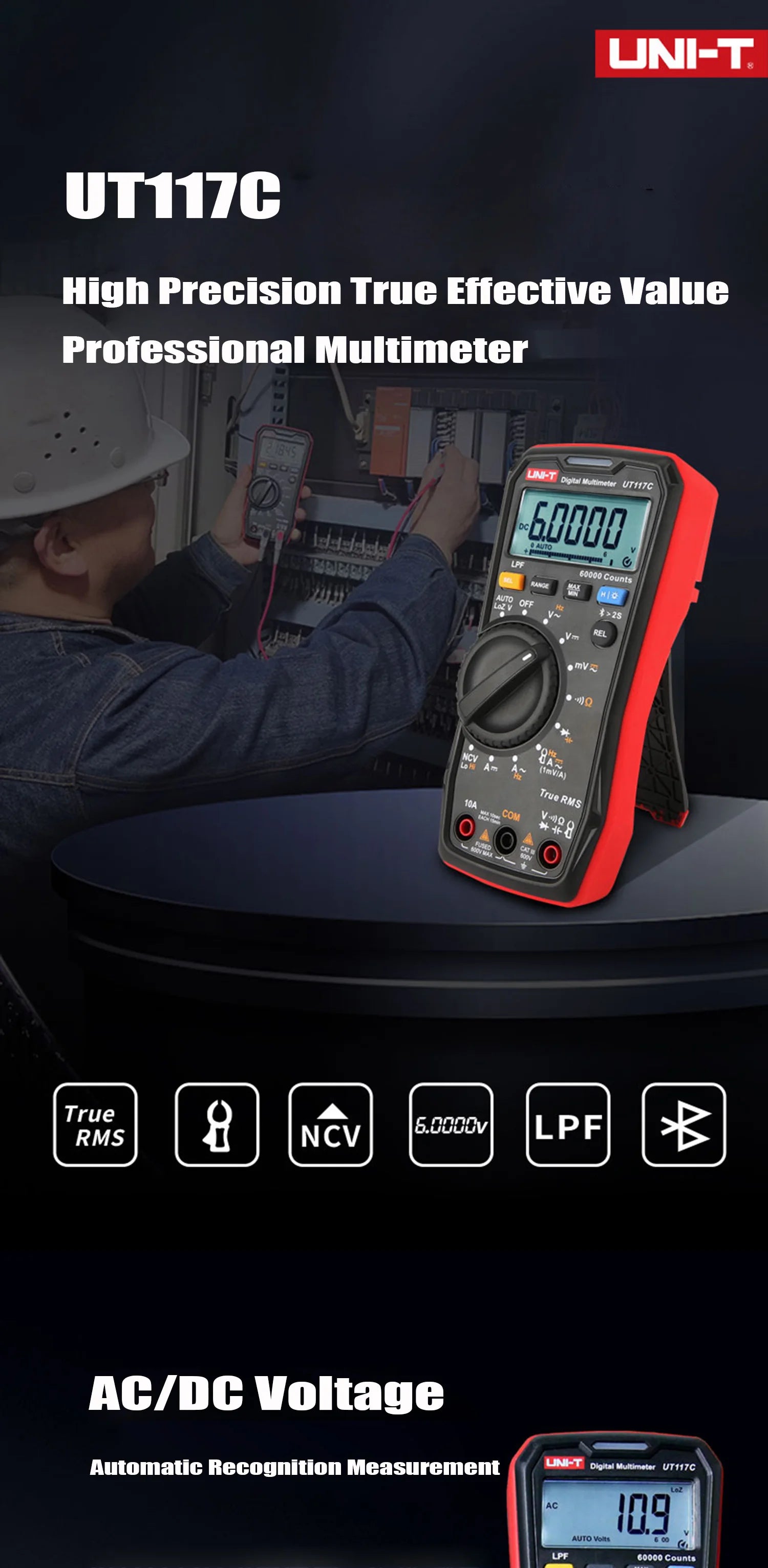 UNI-T UT117C High-precision True Effective Value Professional Multimeter