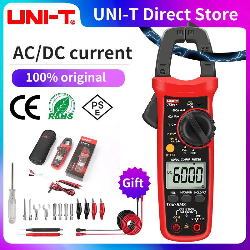 UNI-T Clamp Meter UT201 UT202 UT202A UT203 UT204 Plus Digital  Multitester