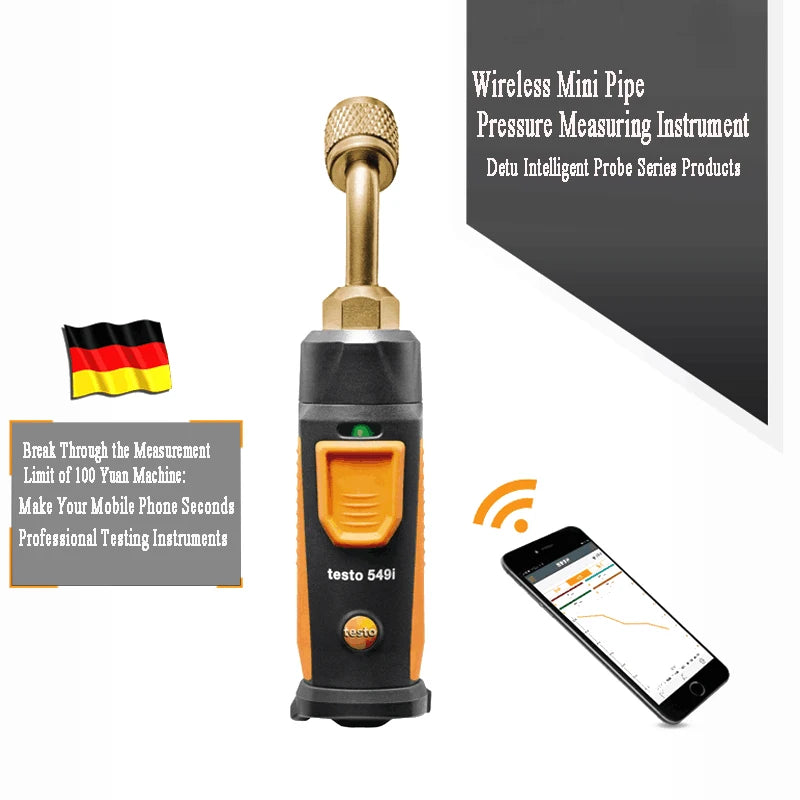 Testo 0563 0002 10 Smart Probes AC &Refrigeration Test Kit 2pcs Testo 115i And 2 Pcs Testo 549i Wireless Smart Bluetooth-compati