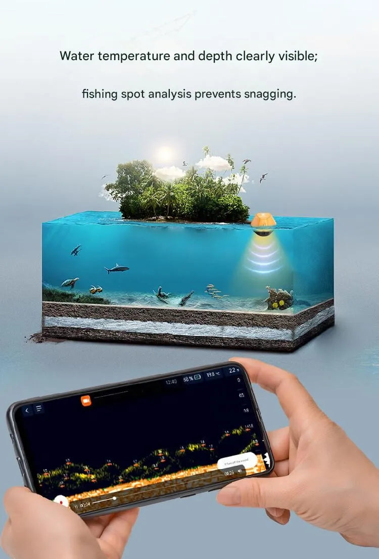 HIKMICRO Durable Wireless Sonar  Ultrasonic Fish Detector Underwater High-Definition Night Vision Fishing