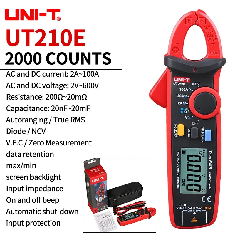 UNI-T Clamp Meter UT201 UT202 UT202A UT203 UT204 Plus Digital  Multitester