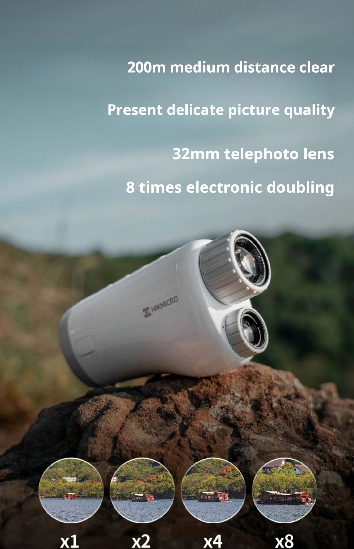 HIKMICRO H4D full-color night vision device, low light high-definition infrared thermal imaging telescope
