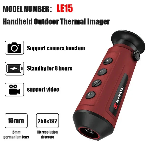 Hikmicro Thermal Monocular LE10/LE15 IP67 WiFi 970m For Night Vision Hunting Camping