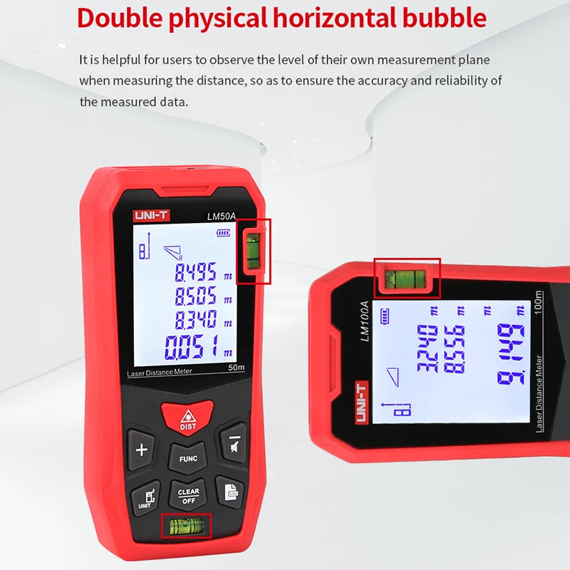 UNI-T Laser Rangefinder LM50A LM70A LM100A LM120A Laser Distance Meter Digital Range Finder Tape Measure