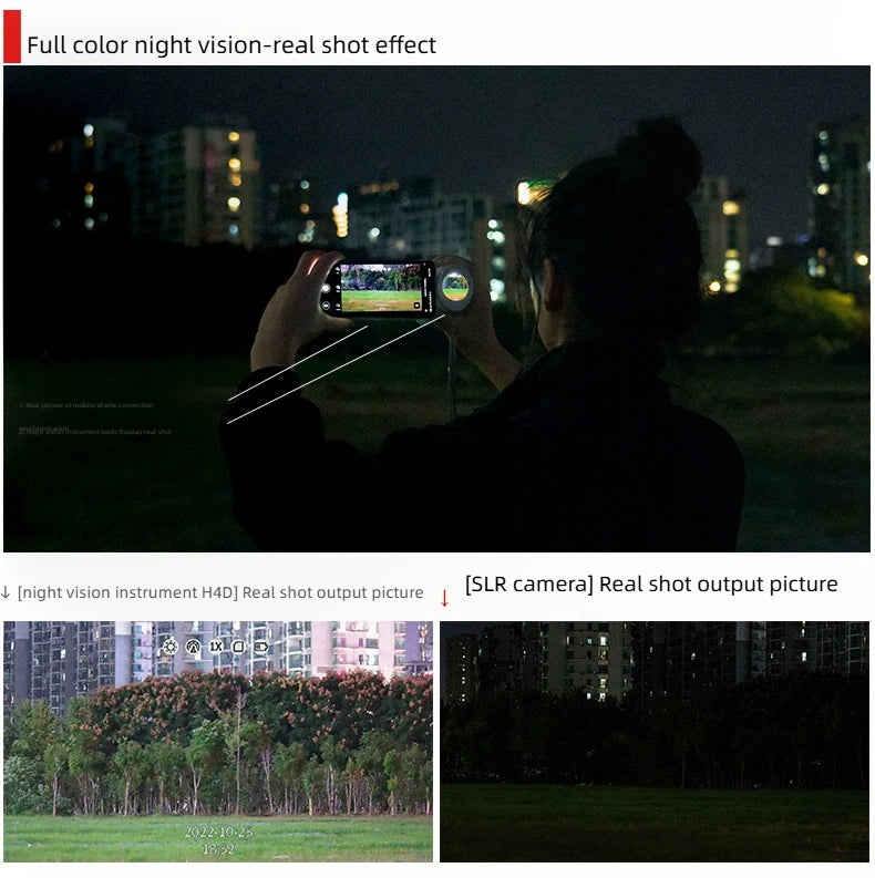 HIKMICRO H4D full-color night vision device, low light high-definition infrared thermal imaging telescope