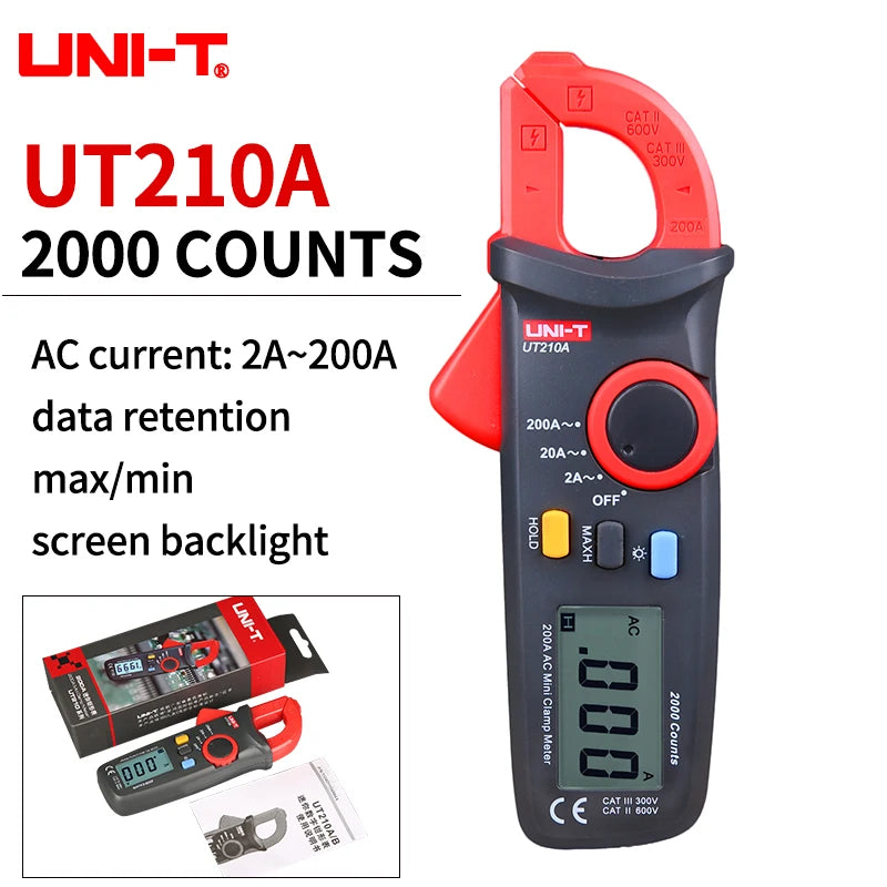 UNI-T Clamp Meter UT201 UT202 UT202A UT203 UT204 Plus Digital  Multitester