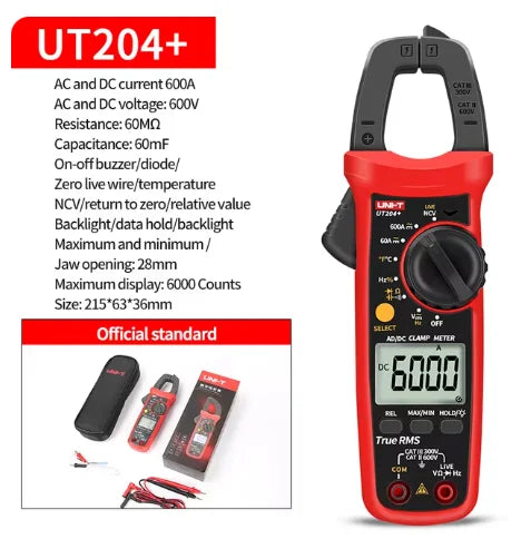 UNI-T Clamp Meter UT201 UT202 UT202A UT203 UT204 Plus Digital  Multitester