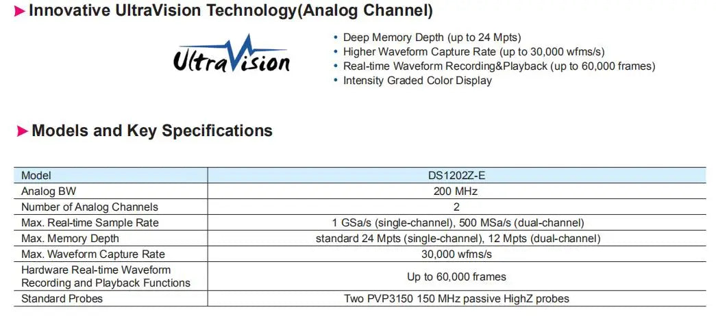 Rigol DS1202Z-E 200MHz Digital Oscilloscope