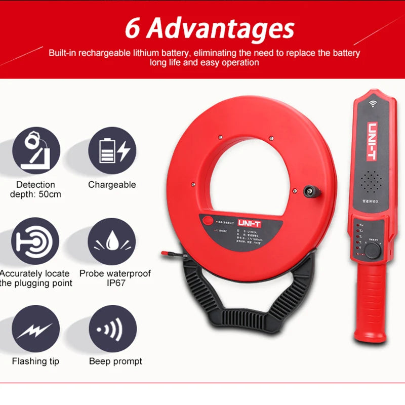 UNI-T Wall Iron Pipe Blockage Detector UT661A UT661B