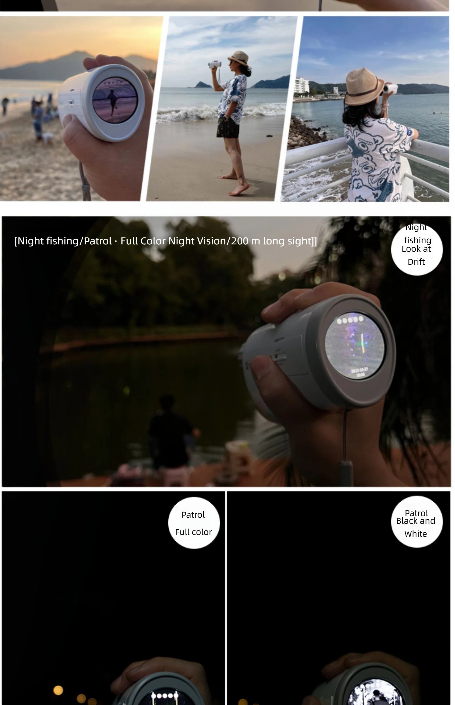 HIKMICRO H4D full-color night vision device, low light high-definition infrared thermal imaging telescope